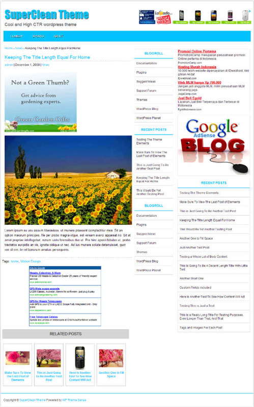 Product picture SuperClean Wordpress theme