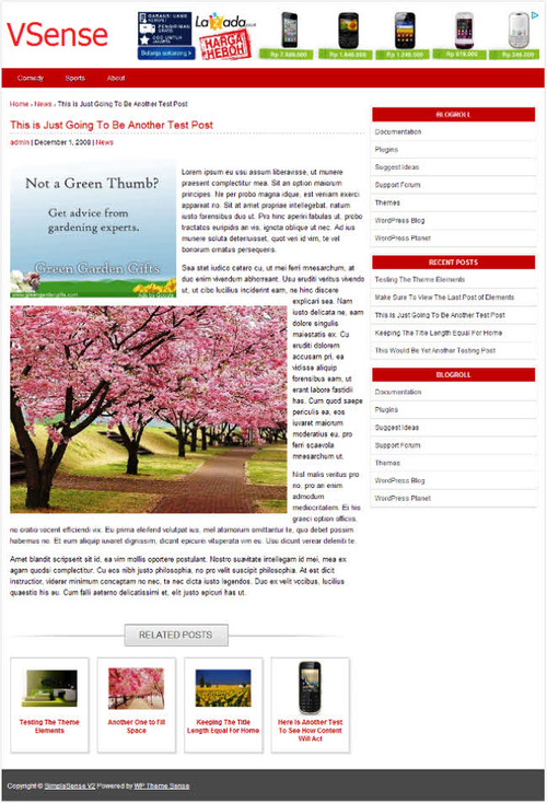 Product picture VSense Wordpress theme